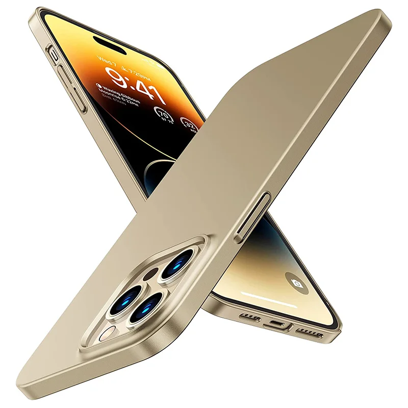 Ultra Thin Matte Back Cover Big Cam Hard Case For iPhone 16 15 Plus 14 13 12 11 Pro Max PC Slim Shell Luxury Coque