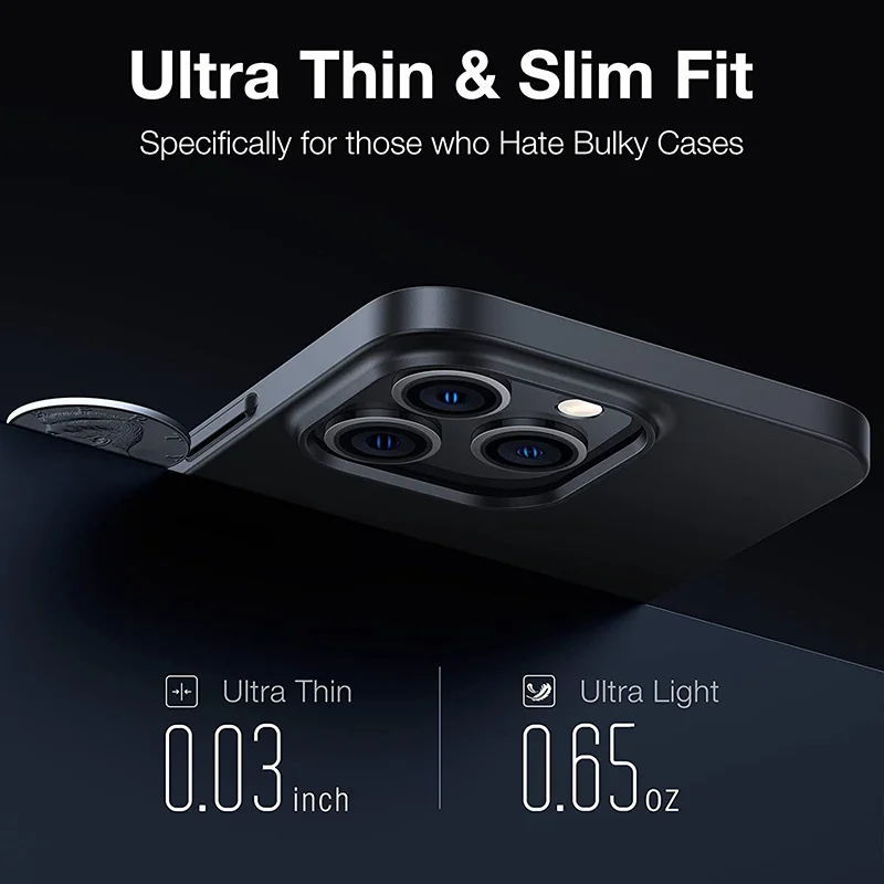 Ultra Thin Matte Back Cover Big Cam Hard Case For iPhone 16 15 Plus 14 13 12 11 Pro Max PC Slim Shell Luxury Coque