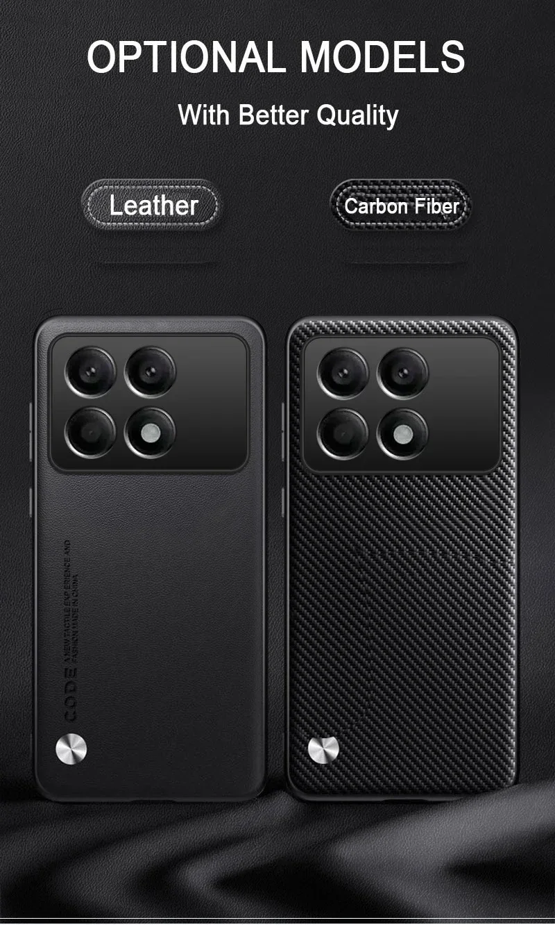 Case for Poco X6 X7 Pro Luxury PU Leather Shockproof Silicone Fundas for Xiaomi Poco X5 Pro Cover Protection Back Phone Coque
