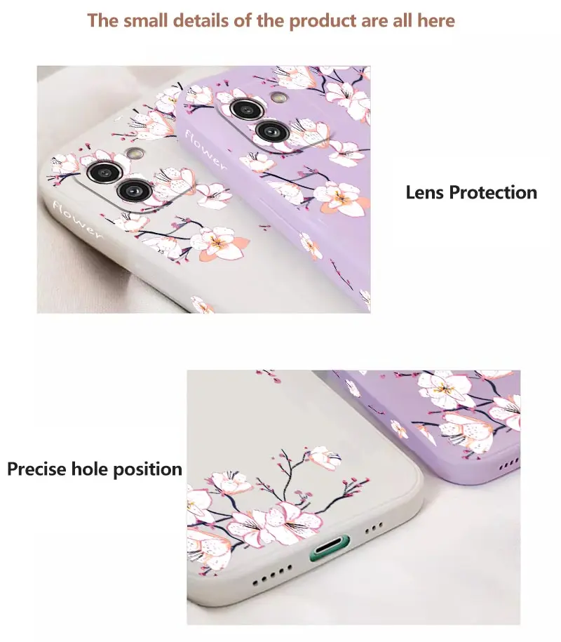 A03 Bright Orchid Silicone Phone Case For Samsung A03S A04E A04S A15 A21S A12 A13 A04 A14 A05 A03 A02 A22 A20S A23 A24 Cover