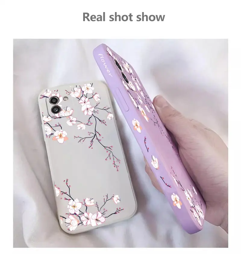 A03 Bright Orchid Silicone Phone Case For Samsung A03S A04E A04S A15 A21S A12 A13 A04 A14 A05 A03 A02 A22 A20S A23 A24 Cover