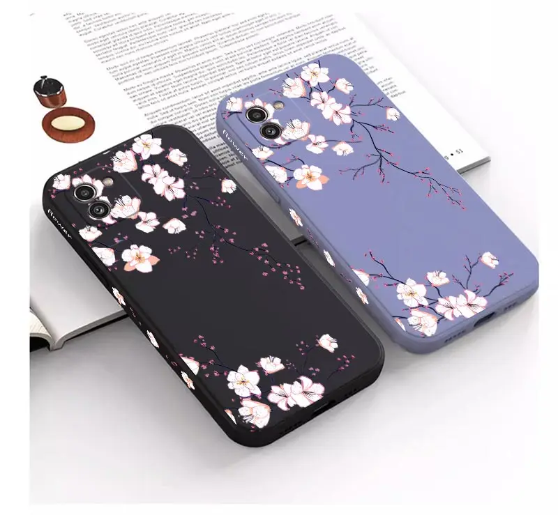 A03 Bright Orchid Silicone Phone Case For Samsung A03S A04E A04S A15 A21S A12 A13 A04 A14 A05 A03 A02 A22 A20S A23 A24 Cover