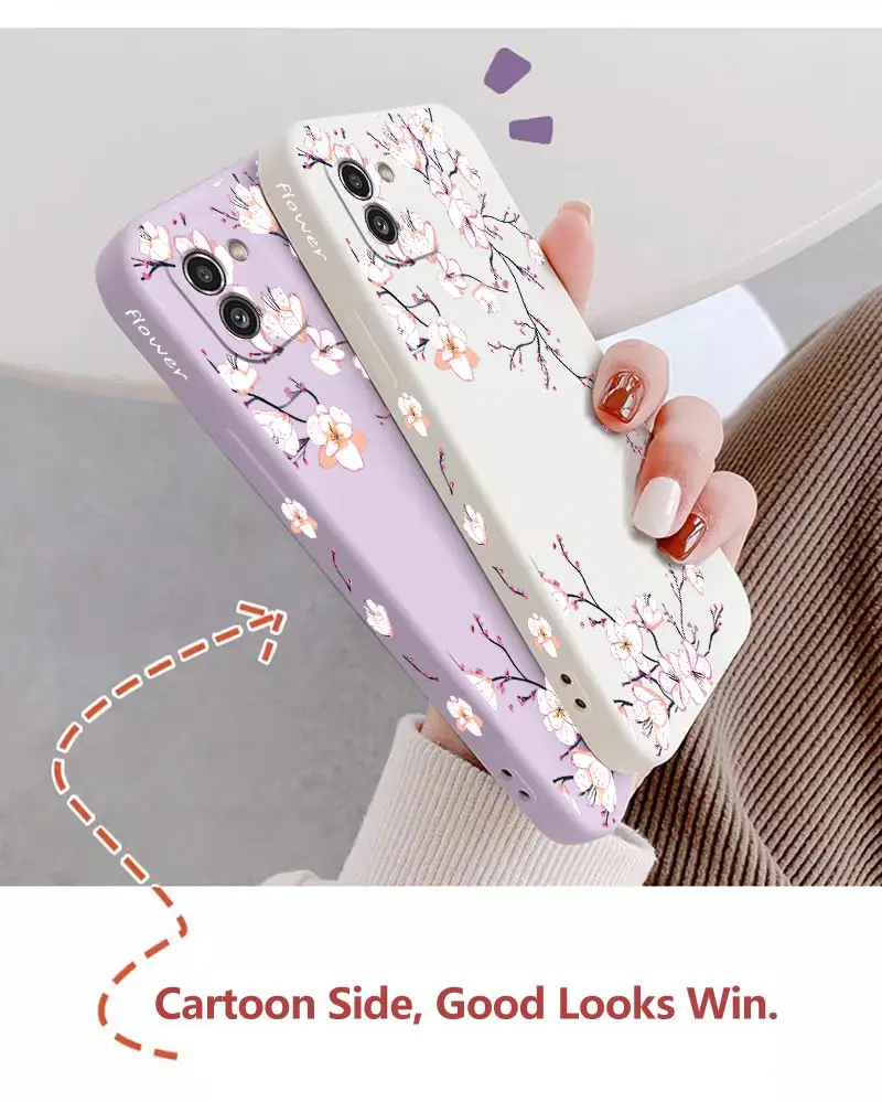 A03 Bright Orchid Silicone Phone Case For Samsung A03S A04E A04S A15 A21S A12 A13 A04 A14 A05 A03 A02 A22 A20S A23 A24 Cover