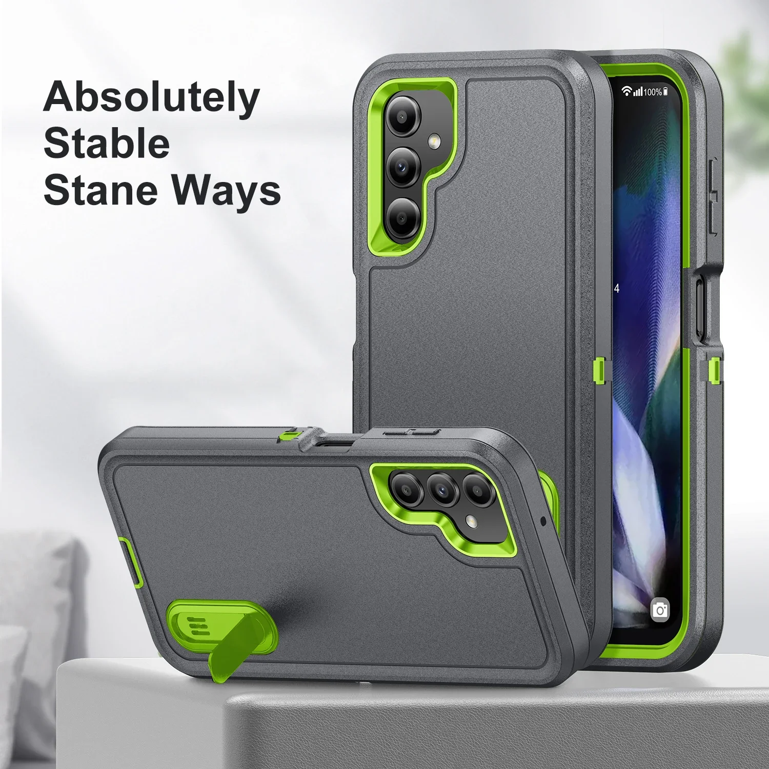 OTT-BOX Anti-Shock Box Rugged Cover for Samsung Galaxy S25 S24 S23 Ultra S22 Plus FE A56 A36 A26 A16 A06 Stand Armor Phone Case