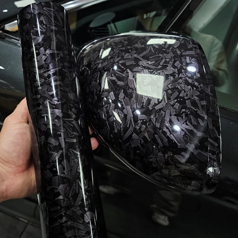 Forged Carbon Silver Black Carbon Vinyl Wrap Ghost Camo Self Adhesive DIY Styling Car Stickers for Motorcycle Decal Wrapping