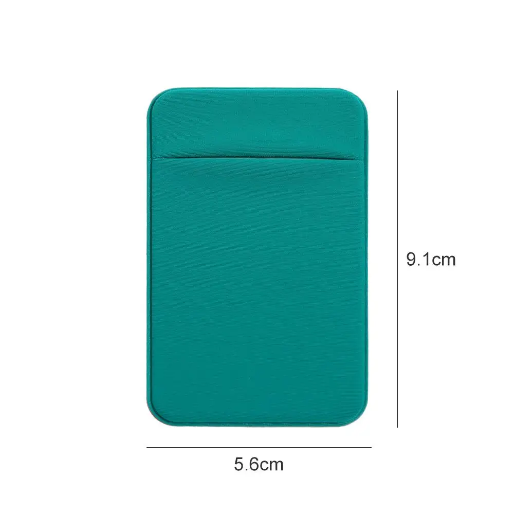 1PC Fashion Elastic Cell Phone Card Holder Mobile Phone Wallet Case Credit ID Card Holder Adhesive Sticker Pocket