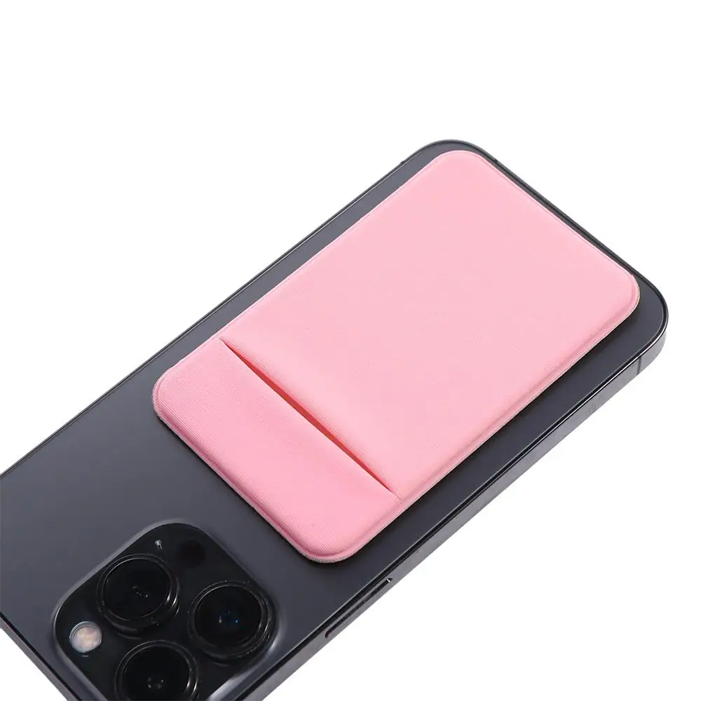 1PC Fashion Elastic Cell Phone Card Holder Mobile Phone Wallet Case Credit ID Card Holder Adhesive Sticker Pocket