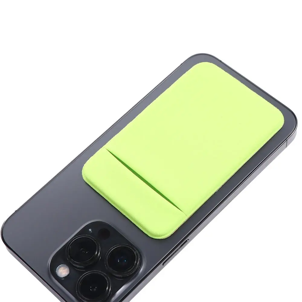 1PC Fashion Elastic Cell Phone Card Holder Mobile Phone Wallet Case Credit ID Card Holder Adhesive Sticker Pocket