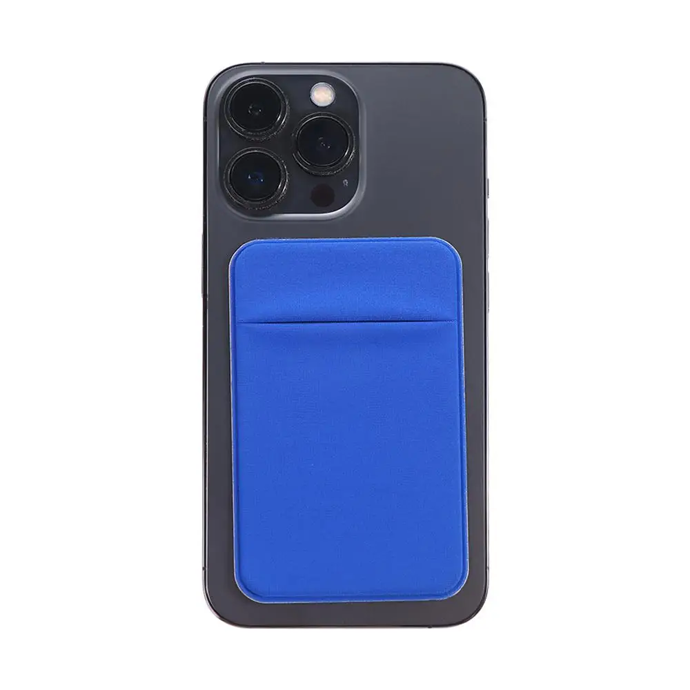 1PC Fashion Elastic Cell Phone Card Holder Mobile Phone Wallet Case Credit ID Card Holder Adhesive Sticker Pocket
