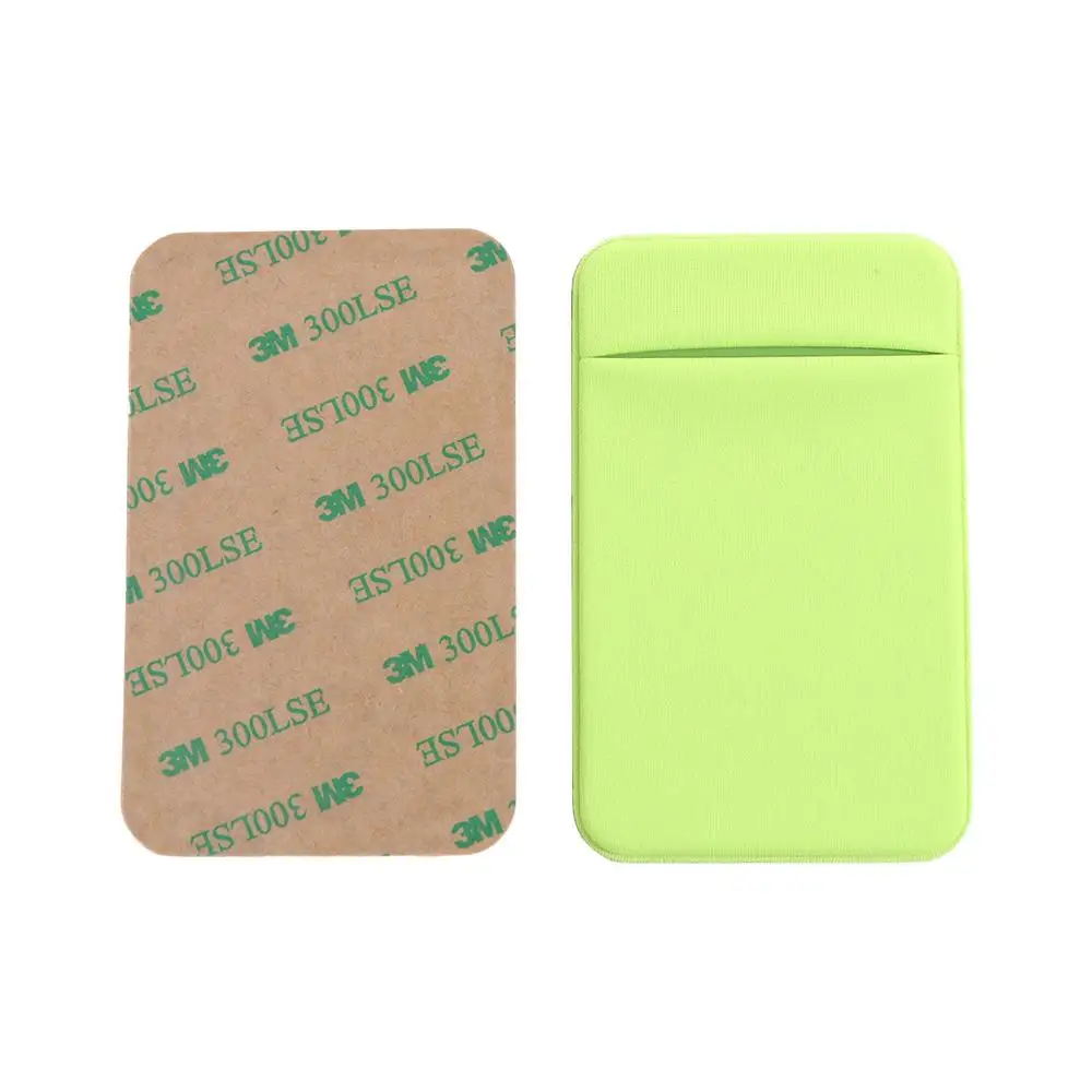 1PC Fashion Elastic Cell Phone Card Holder Mobile Phone Wallet Case Credit ID Card Holder Adhesive Sticker Pocket