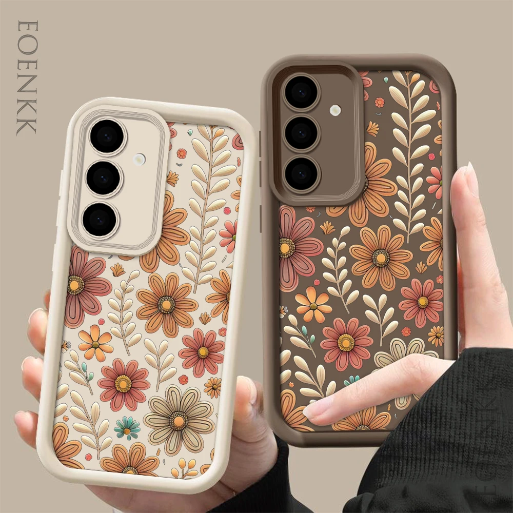 Petal Leaf Diagram Silicone Phone Case For Samsung Galaxy S23 S22 S21 S25 S24 S20 Ultra FE A35 A15 A25 A55 Note 20 Plus 5G Cover