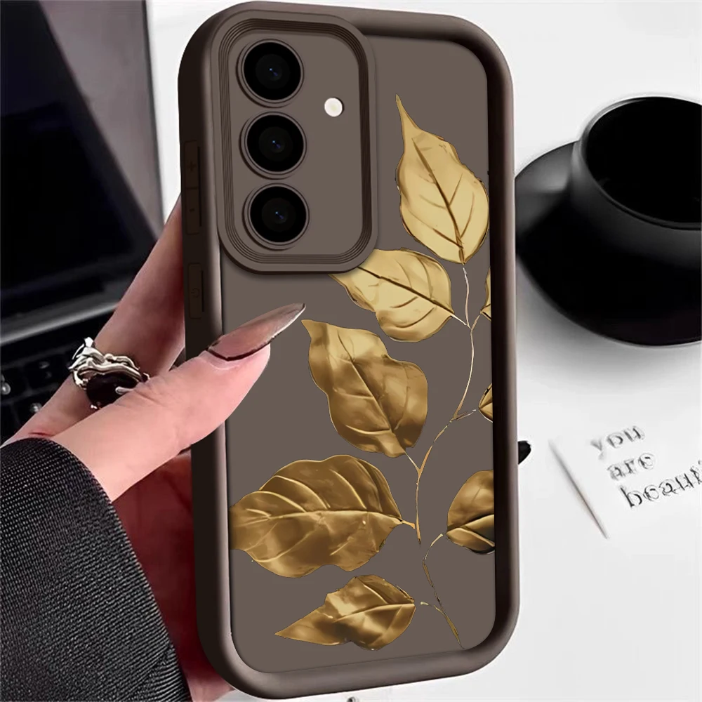 Petal Leaf Diagram Silicone Phone Case For Samsung Galaxy S23 S22 S21 S25 S24 S20 Ultra FE A35 A15 A25 A55 Note 20 Plus 5G Cover