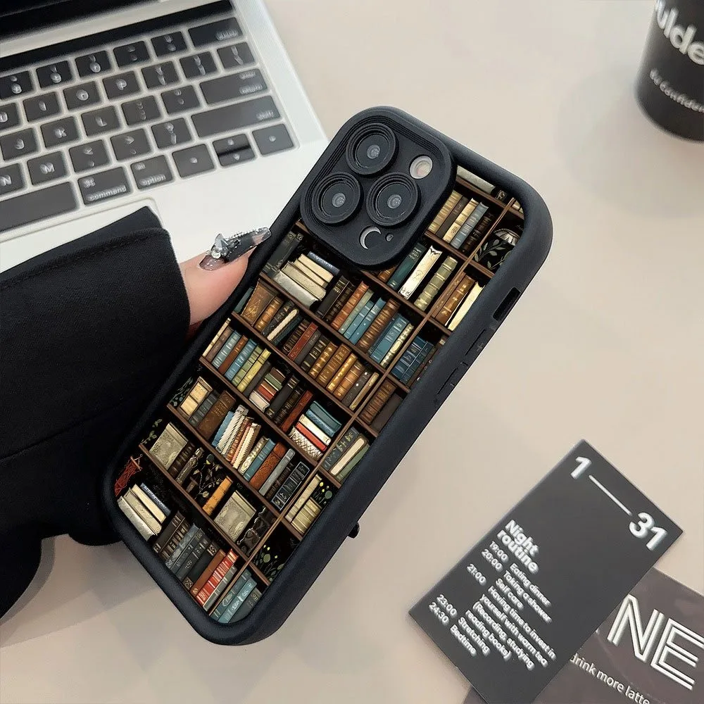 Book Shelf Creative Pattern Phone Case For Xiaomi 13 12 11 Lite 14 14T 13T 12T Poco X7 F6 F5 X6 X5 X3 M6 Pro F3 Soft Candy Cover