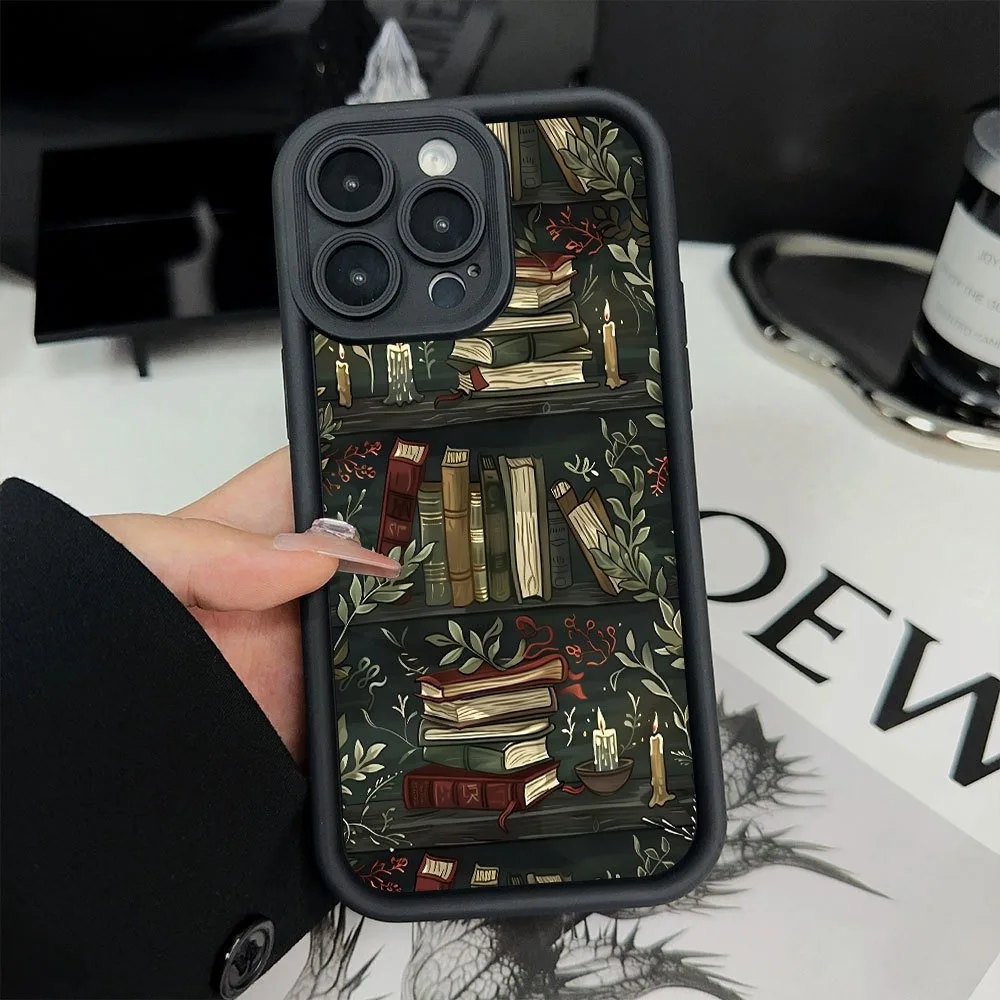 Book Shelf Creative Pattern Phone Case For Xiaomi 13 12 11 Lite 14 14T 13T 12T Poco X7 F6 F5 X6 X5 X3 M6 Pro F3 Soft Candy Cover