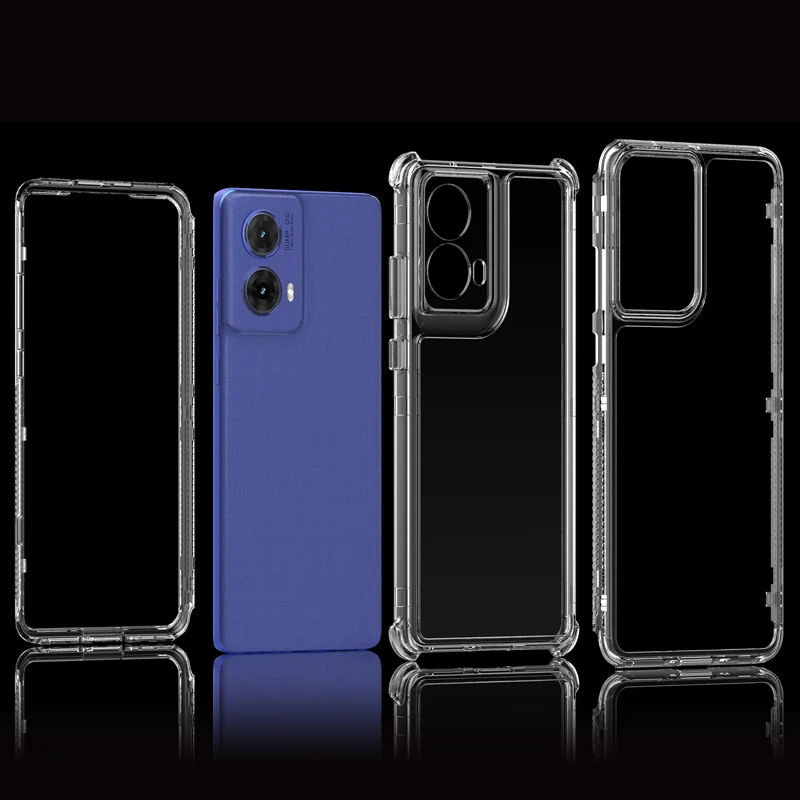 Transparent Acrylic 3-in-1 Mobile Phone Case for Moto G85 5G/Moto S50 Neo G35 G34 5G Drop-Proof Shock-Proof Effective Protection