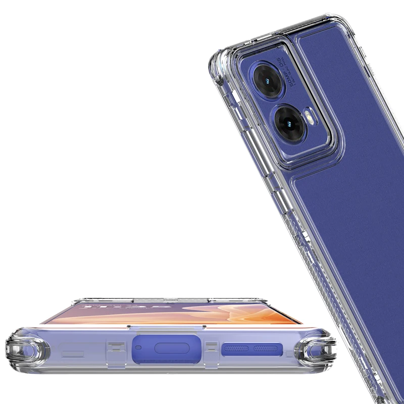 Transparent Acrylic 3-in-1 Mobile Phone Case for Moto G85 5G/Moto S50 Neo G35 G34 5G Drop-Proof Shock-Proof Effective Protection