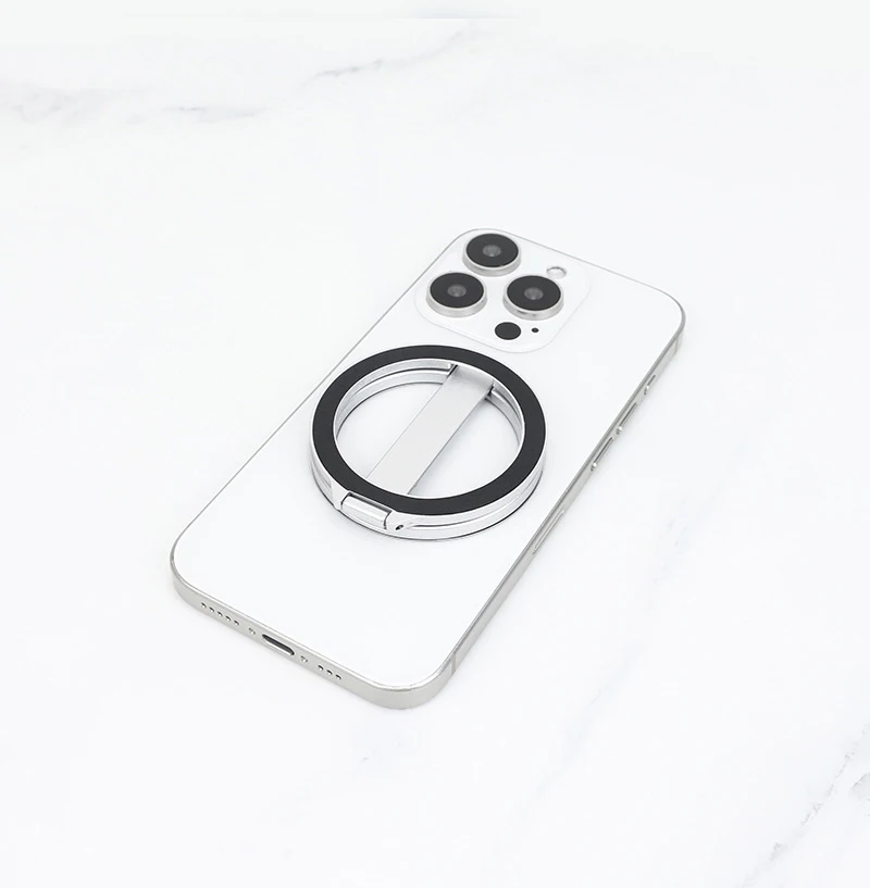 For Magsafe Magnetic Metal 1Pcs Strong Suction Rotating Double And Sided Sdsorption Alloy Portable Universal Desktop Creative