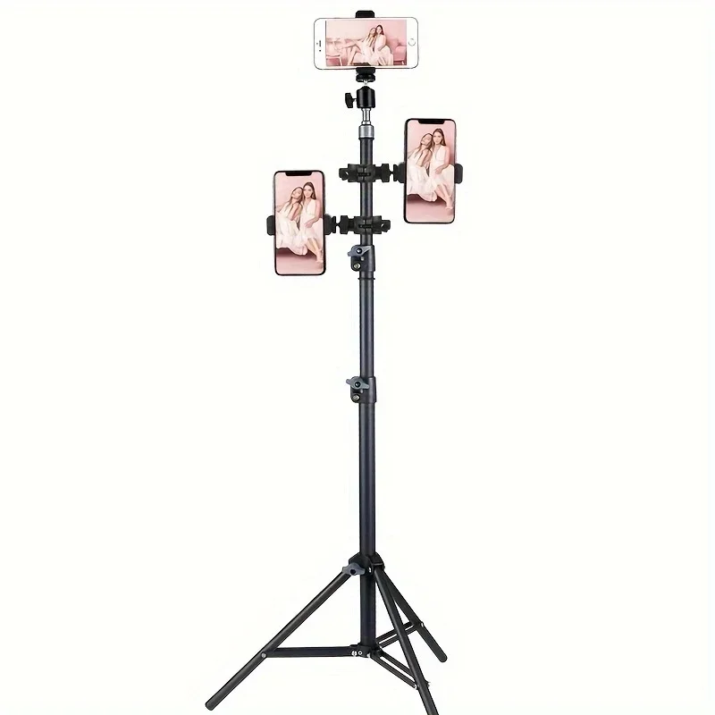 Phone Live Streaming Bracket 360 ° Rotating Bracket Bicycle Holder Clamp Photography Tripod Selfie Stick Added Stand Accessories