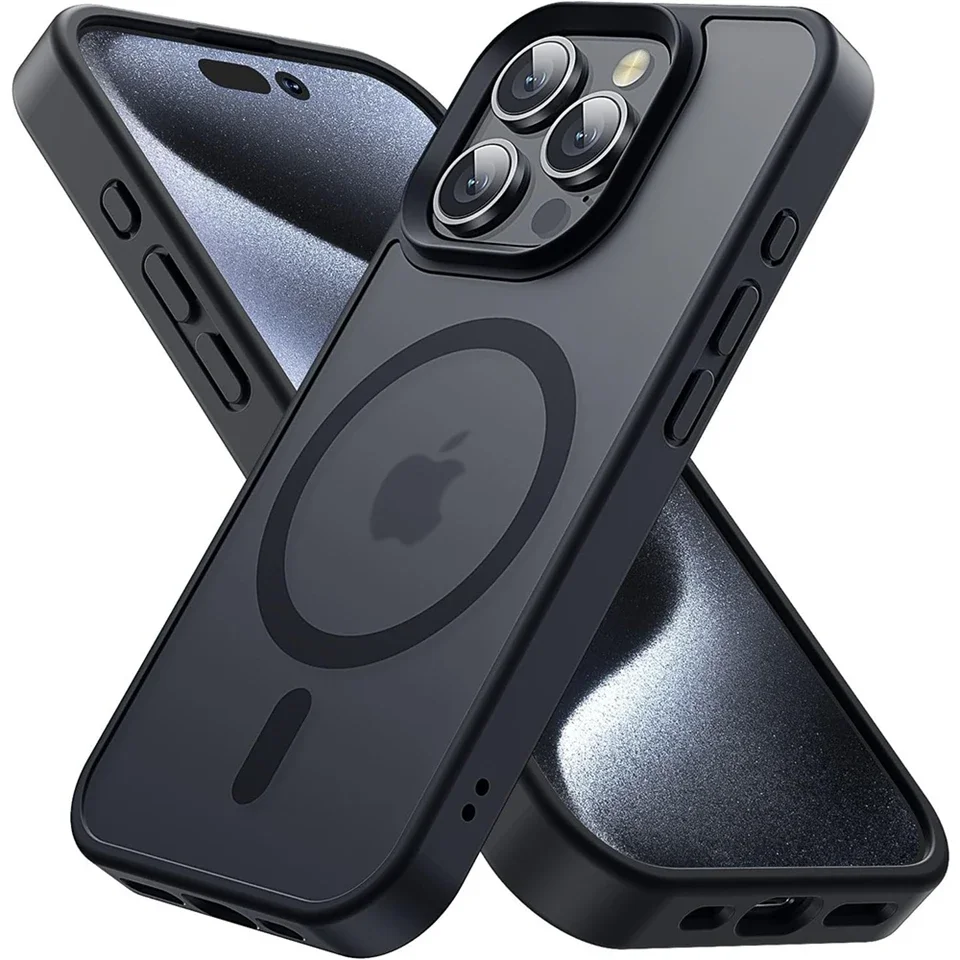 Luxury Matte 16E Magnetic Phone Case For iPhone 14 16 15 Plus 11 12 13 16E 14 15 Pro Max Magsafe Shockproof Protector Hard Cover