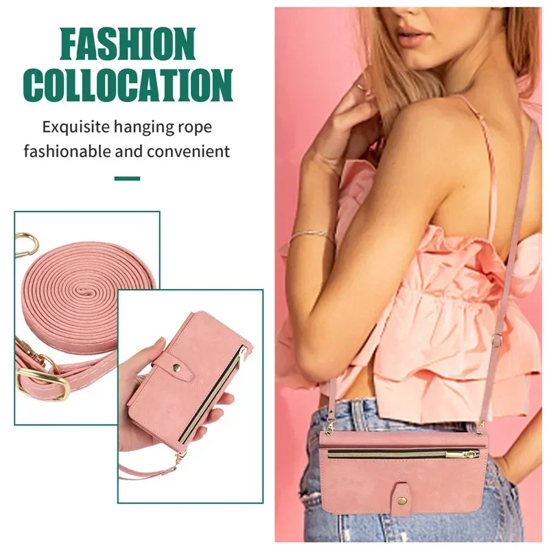 Zipper Wallet Flip Leather Cover For Samsung Galaxy S26 S25 S24 S23 Ultra S22 S21 FE S20 Plus Note20 5G Multi Card Case Coque