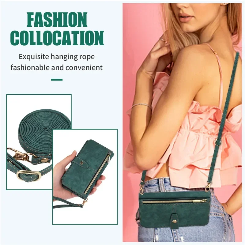Zipper Wallet Flip Leather Cover For Samsung Galaxy S26 S25 S24 S23 Ultra S22 S21 FE S20 Plus Note20 5G Multi Card Case Coque