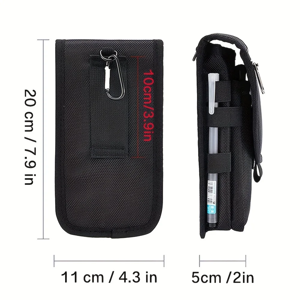 6.5 Inch Multi-Functional Mobile Phone Bag Oxford Fabric Pocket Cell Phone Belt Pouch Case Men's Outdoor Bag for Iphone 16 15