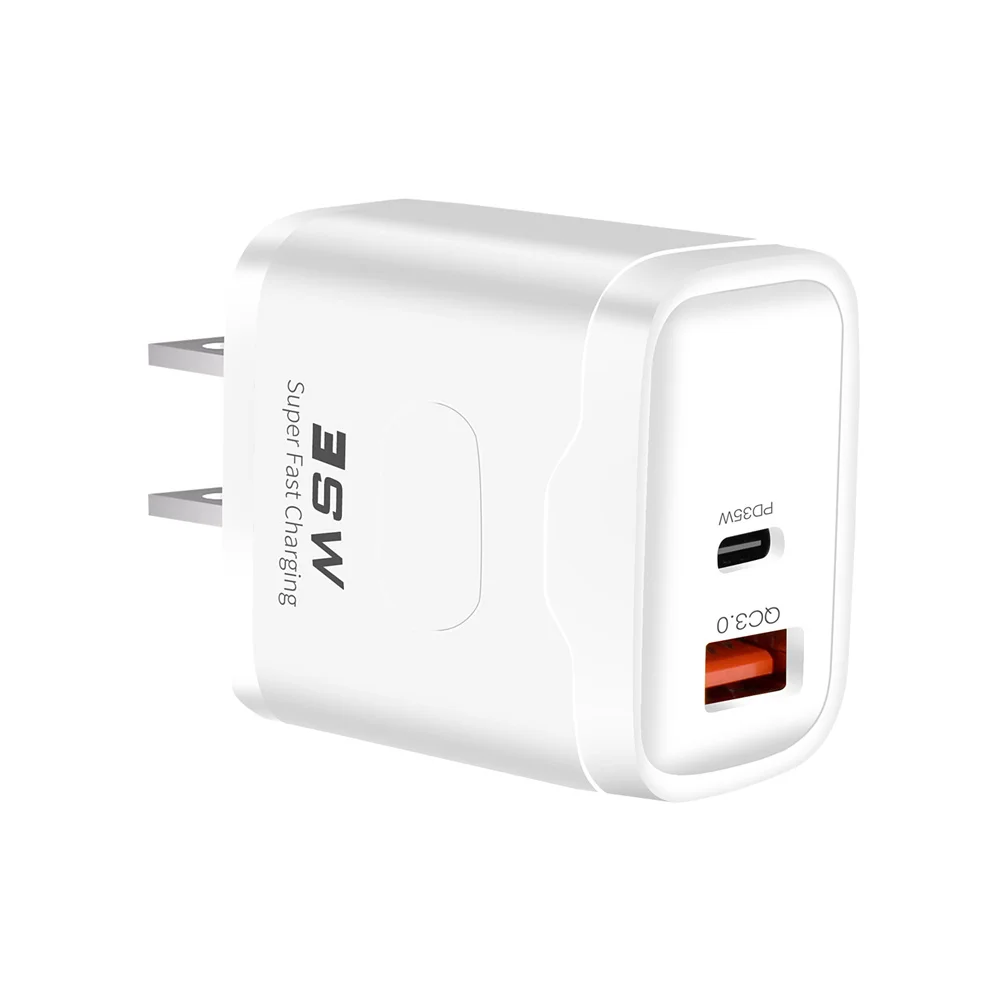35W PD USB Quick Charger Super Fast Charging Mobile Phone Charge Adapter for iPhone 15 Xiaomi Samsung Huawei QC3.0 USB C Charger