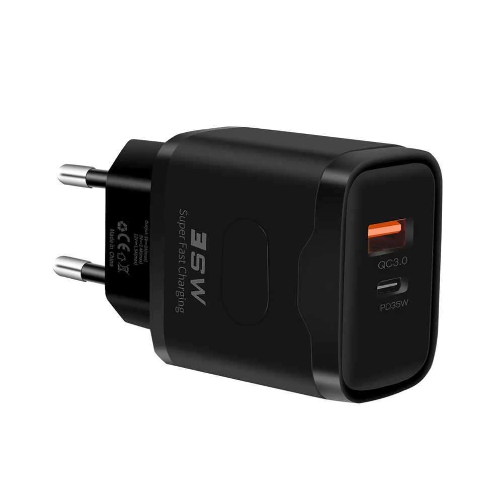 35W PD USB Quick Charger Super Fast Charging Mobile Phone Charge Adapter for iPhone 15 Xiaomi Samsung Huawei QC3.0 USB C Charger