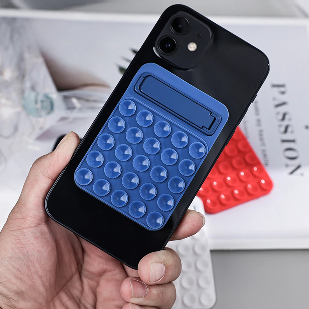 Silicone Suction Pad Back Sticker Suction Cup Phone Holder Silicone Cup Mat Smartphone Wall Stand Fixed For Glass Ceramic Tiles