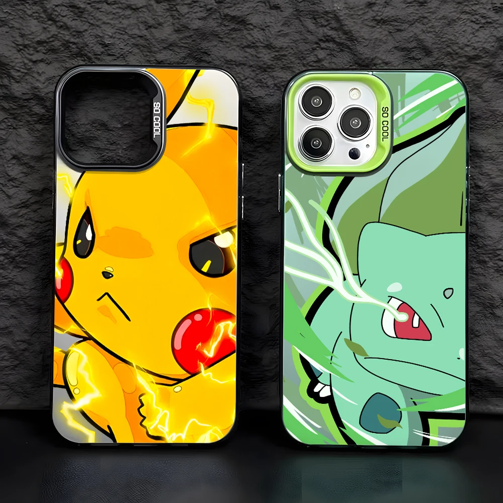 Pokemons Gengars Pikachus Phone Case for Apple iPhone 17 Air 16 16e 15 14 Plus 13 12 11 iPhone17 Pro Max X Xs XR 8 Matte Cover