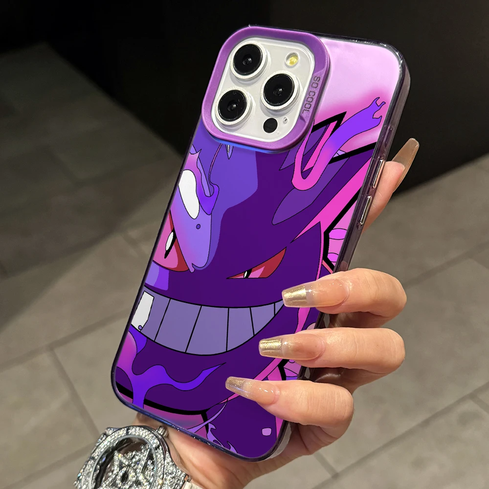 Pokemons Gengars Pikachus Phone Case for Apple iPhone 17 Air 16 16e 15 14 Plus 13 12 11 iPhone17 Pro Max X Xs XR 8 Matte Cover