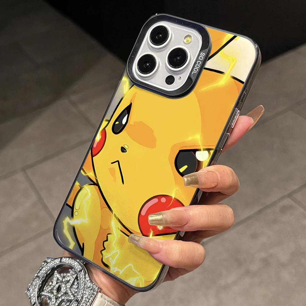 Pokemons Gengars Pikachus Phone Case for Apple iPhone 17 Air 16 16e 15 14 Plus 13 12 11 iPhone17 Pro Max X Xs XR 8 Matte Cover
