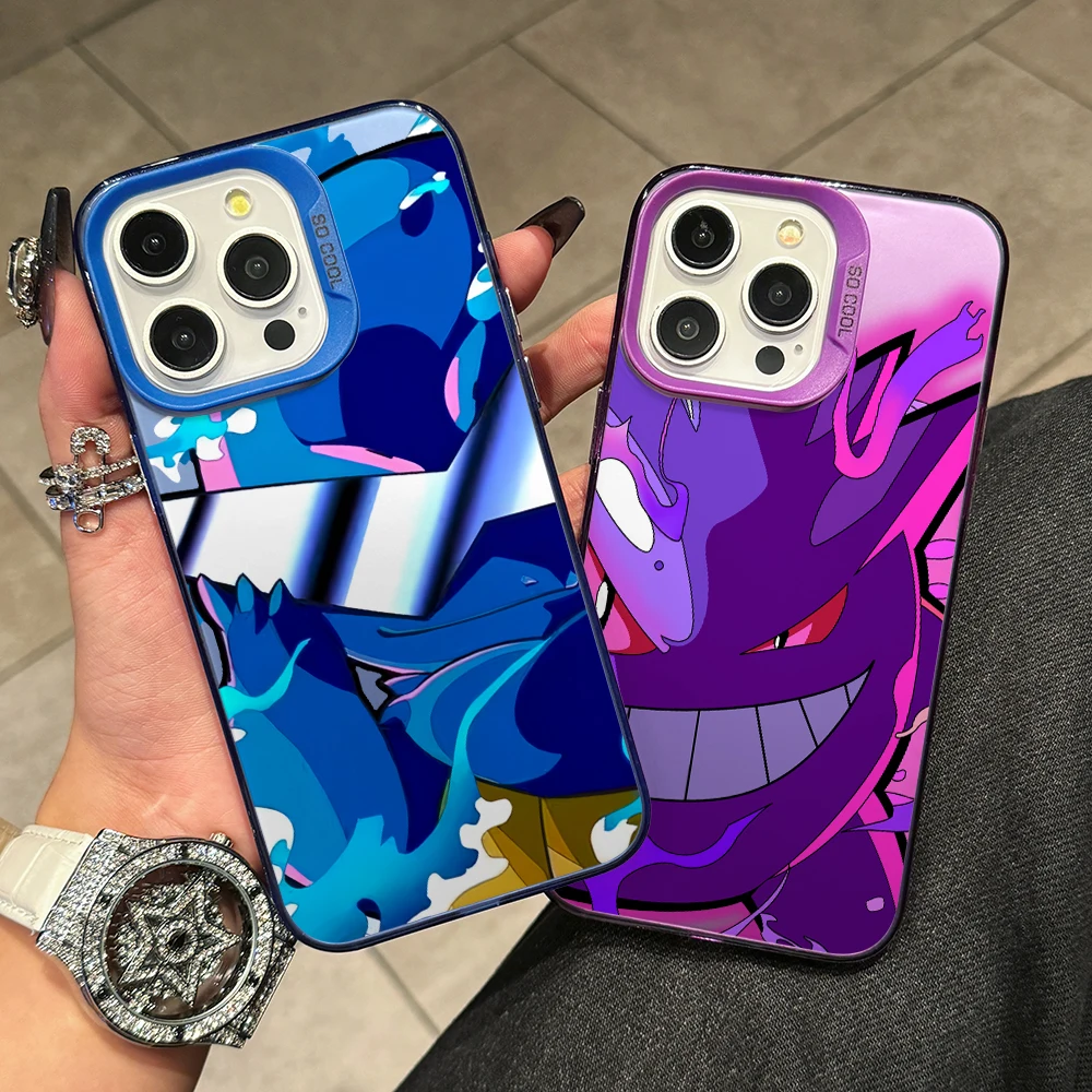 Pokemons Gengars Pikachus Phone Case for Apple iPhone 17 Air 16 16e 15 14 Plus 13 12 11 iPhone17 Pro Max X Xs XR 8 Matte Cover