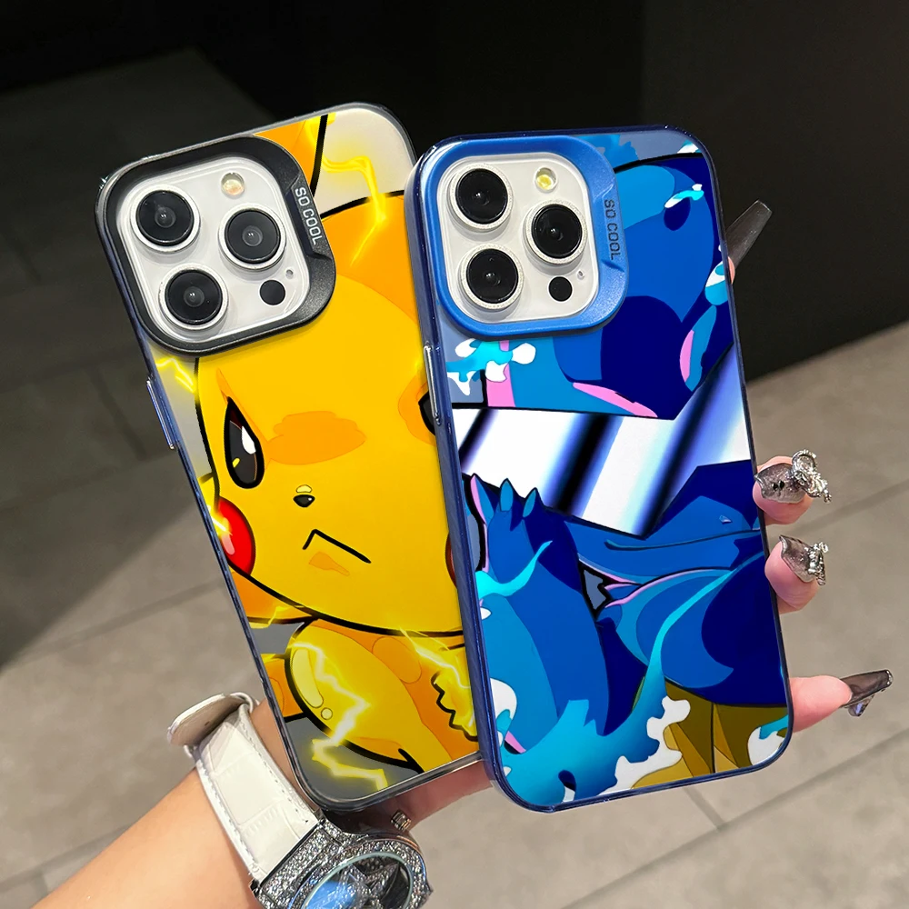 Pokemons Gengars Pikachus Phone Case for Apple iPhone 17 Air 16 16e 15 14 Plus 13 12 11 iPhone17 Pro Max X Xs XR 8 Matte Cover