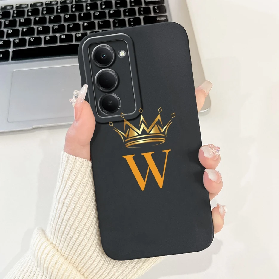 For Xiaomi Redmi 15 Case Cute Crown Letters Cover 6.9'' Soft Silicone Phone Case For Xiaomi Redmi 15 Redmi15 4G Back Cover Coque