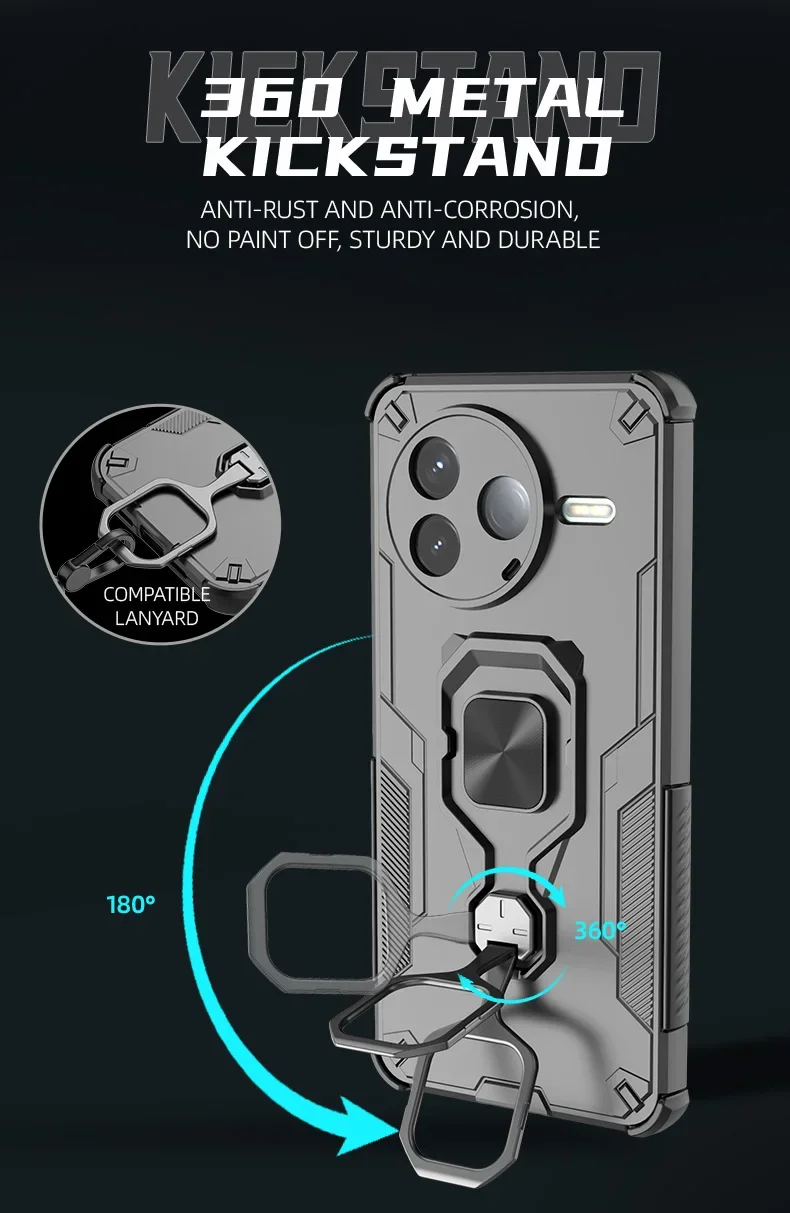 Kickstand Case For Xiaomi Poco F7 Pro F7 Ultra Cover Lens Protection Ring Stand Magnetic Bracket Shell Fundas Coque
