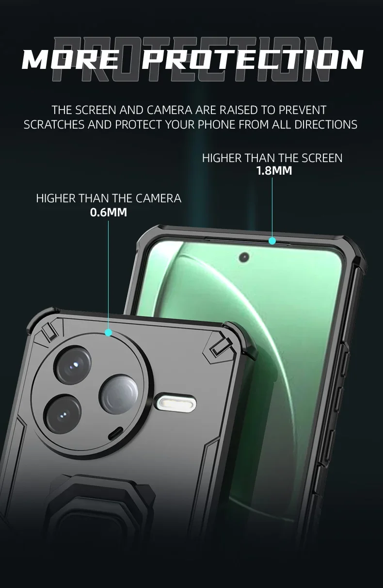 Kickstand Case For Xiaomi Poco F7 Pro F7 Ultra Cover Lens Protection Ring Stand Magnetic Bracket Shell Fundas Coque