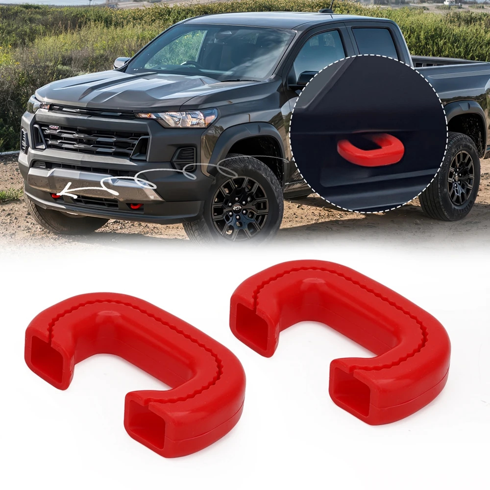 2PCS Trailer Hook Protective Cover For Colorado Z71 ZR2/for GMC Canyon 2023-2025 Front Waterproof Tow Hook Decoration Shell