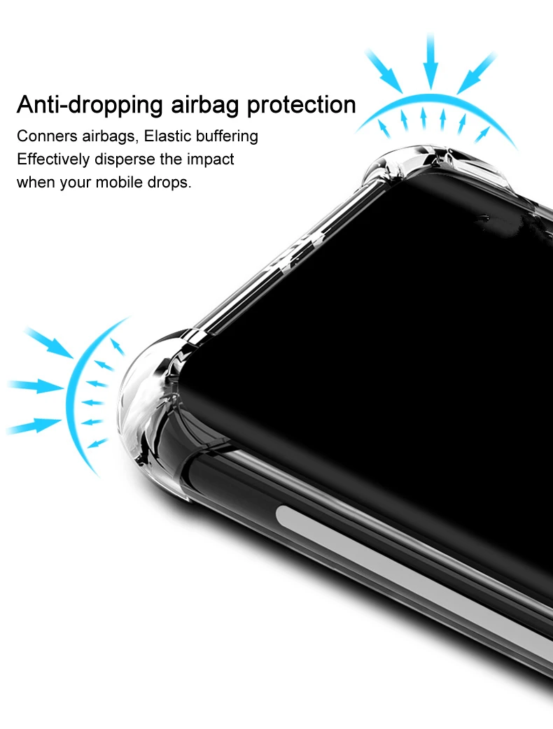 For Fujitsu Arrows We2 F-52E Case Air Cushion Shockproof Airbag Silicone Back Cover Soft Case for Fujitsu Arrows We2 Plus F-51E
