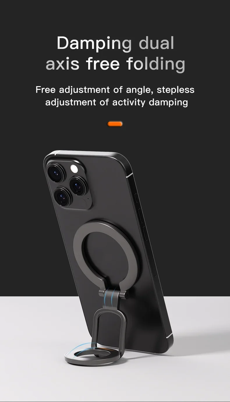 For MagSafe Double Sided Magnetic Phone Ring Holder Portable Folding Cellphone Stand Accessory Grip Bracket Support for IPhone16