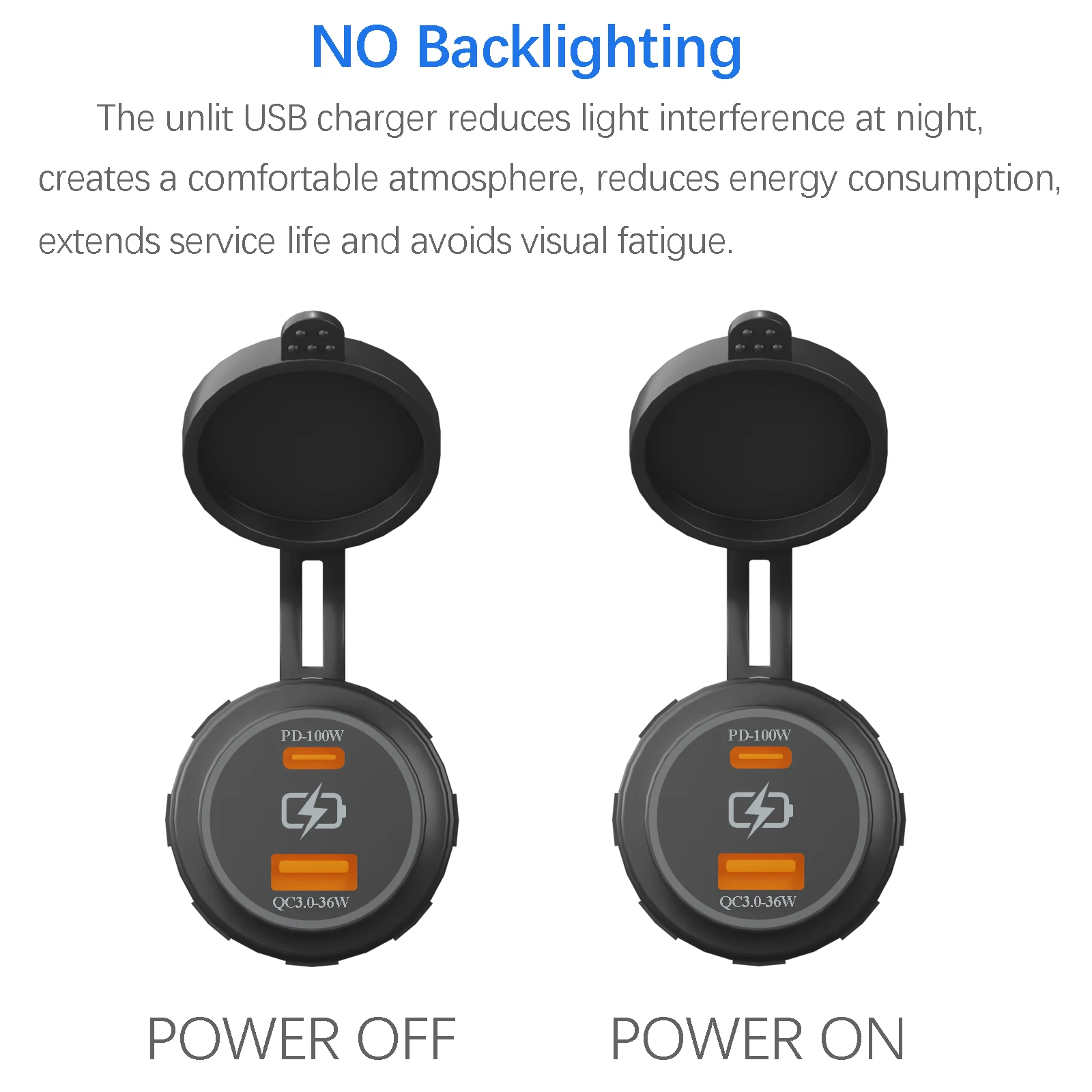 100W PD QC3.0 Dual USB Car Charger Socket (Type C & Type A)12V/24V Fast Charging for iPhone Samsung Xiaomi Huawei Car Truck Boat