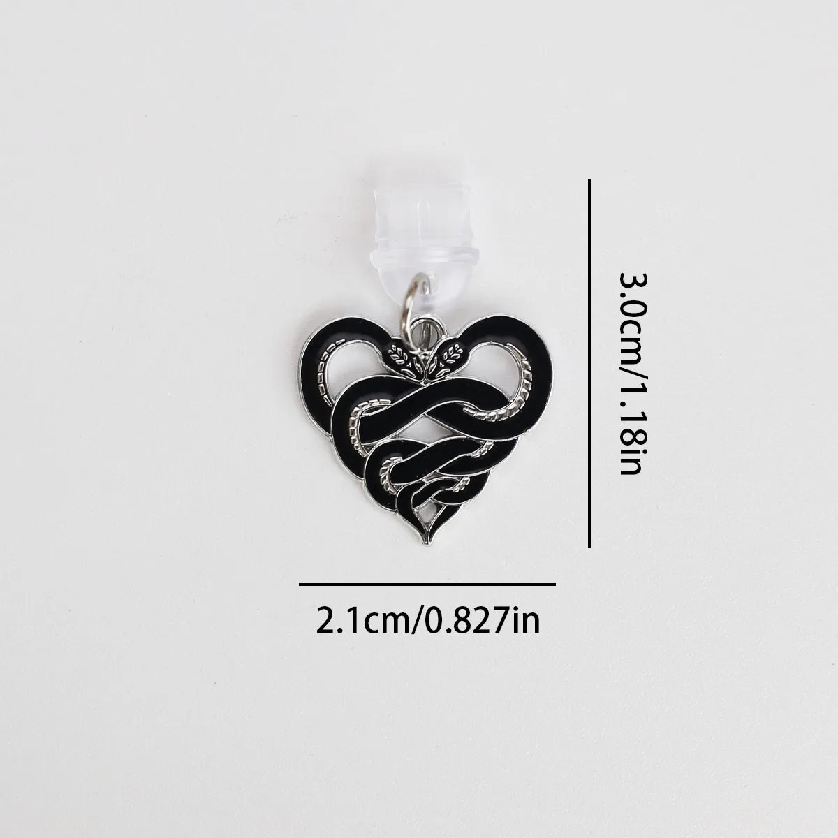 Mobile Phone Dust Plug Pendant Accessories Decoration Heart-shaped Double Snake Love Skull Cross For Iphone Type-c Port