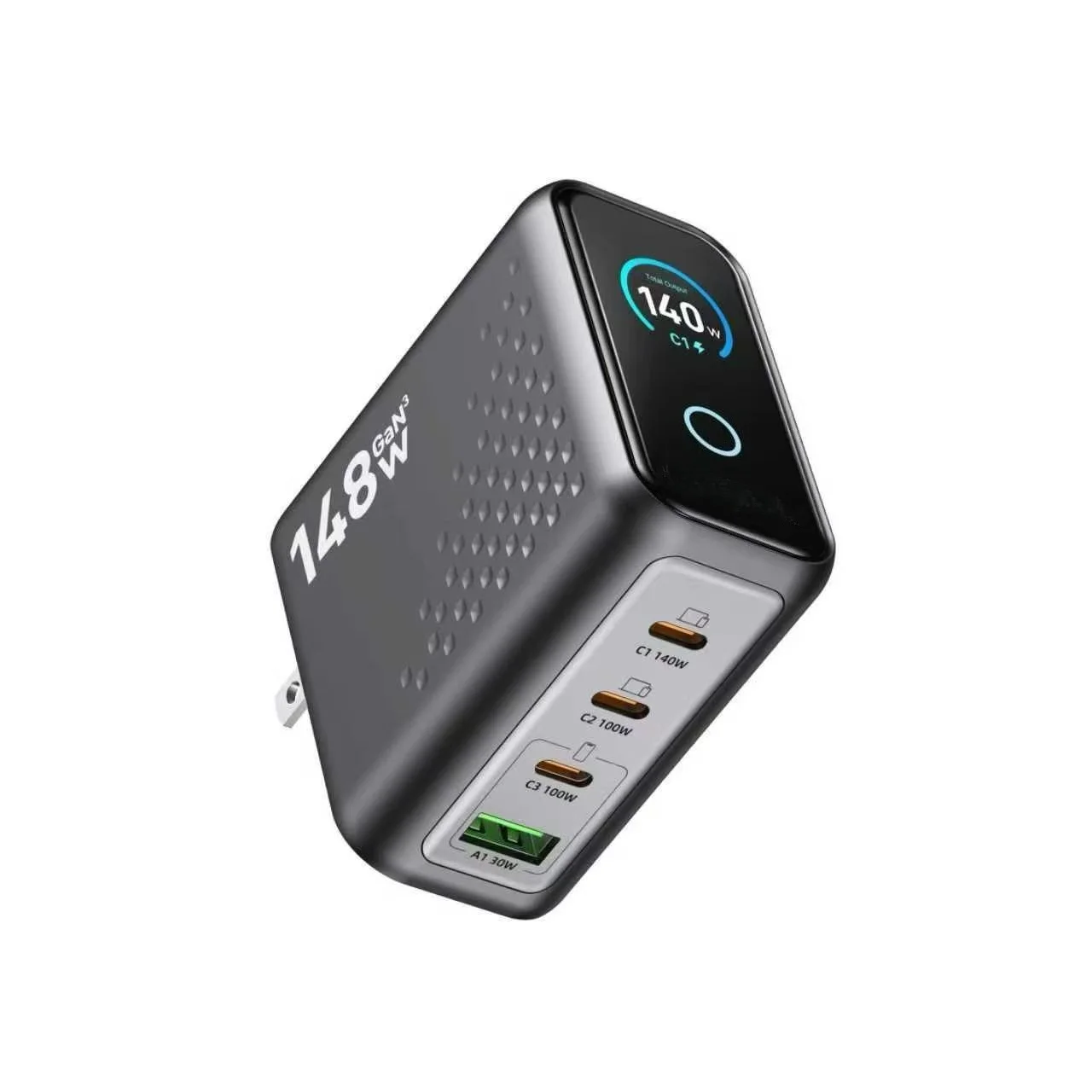 New 140W Multi-Port GaN Charger PD3.1 3C1A Super Fast Charging Head Compact Portable for Mobile Phones