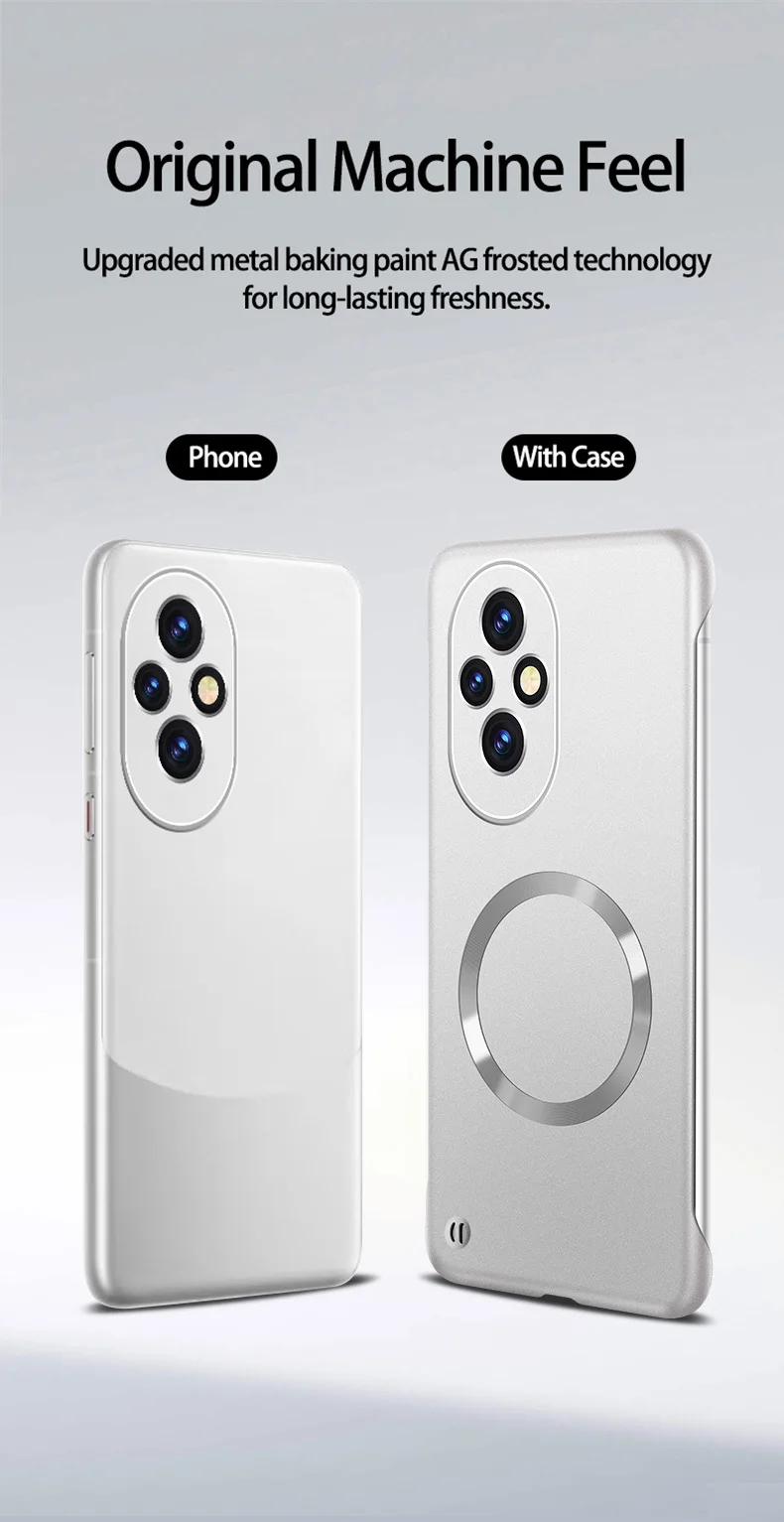 Ultrathin Slim Frameless Case For Magic 8 Lite 7Lite 6 Pro For Honor 400 Pro Magnetic Wireless Charging Hard Shell Cover