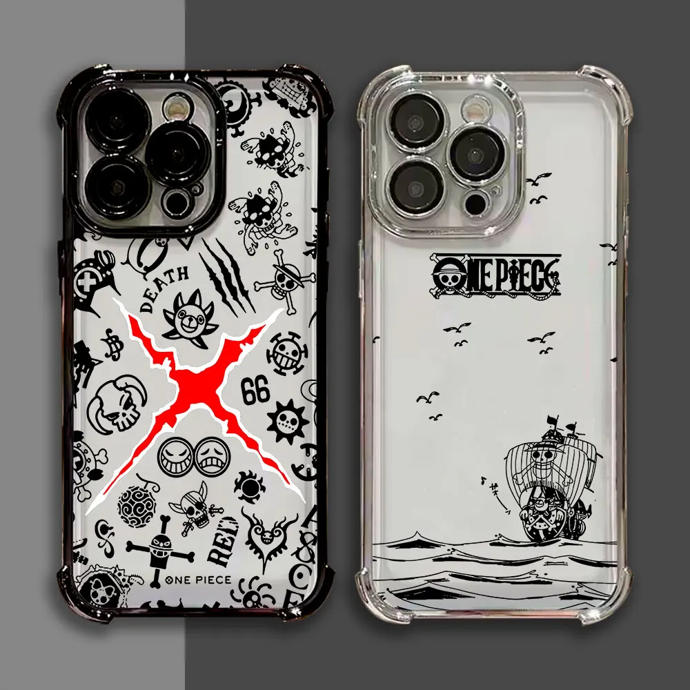 O-One Pieces Manga Funda For iPhone 17 Pro 16 15 14 13 12 11 Pro Max Case 17 Plus 17E 16E 17Air Silicone Protection Phone Cover