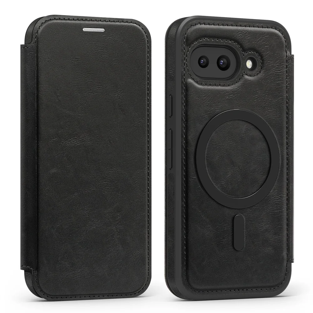 Luxury Flip Magnetic Slot Card Holder Leather Magnet Phone Case For Google Pixel 11 10 8 9 Pro XL 9A Solid Color Business Cover