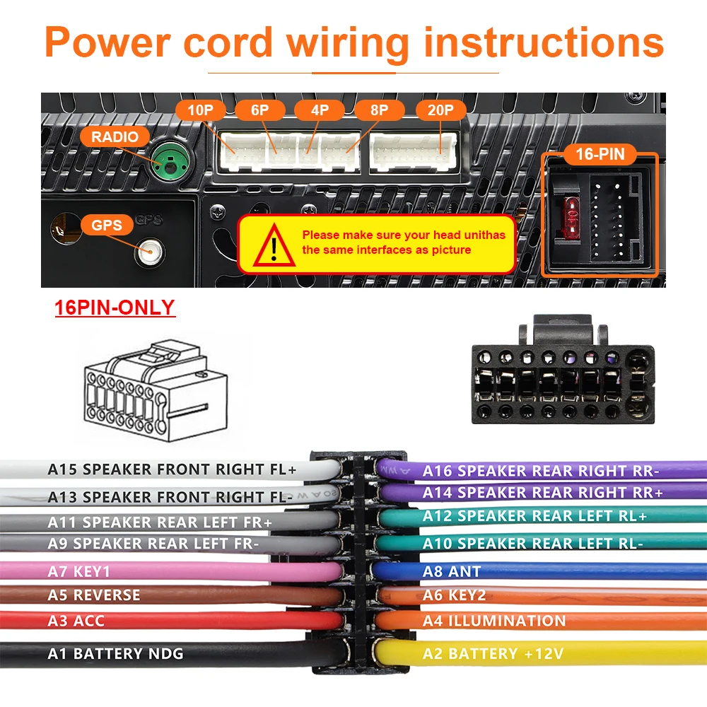 Car 16pin Audio Wiring Harness Canbus Decoder Box RP5-MT-101 for Mitsubishi Outlander Pajero Stereo Installation Wire Adapter
