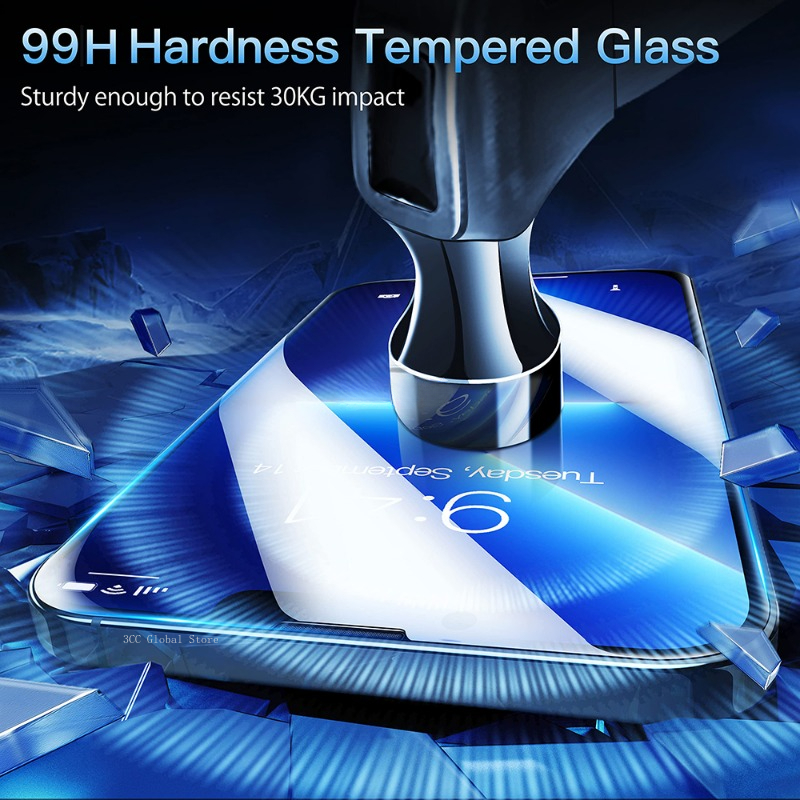 2Pcs 99H Protective Glass For iPhone 13 12 Mini 11 Pro 14 Pro Max Screen Protector For Iphone 14 7 8 15 Plus X XR XS Max Glass