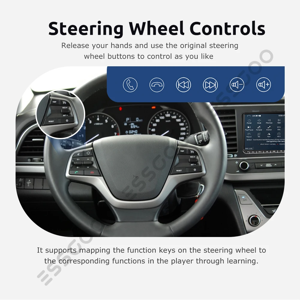 ESSGOO 2 Din Android Car Radio 9 Inch Carplay RDS AM FM Bluetooth WiFi Multimedia Autoradio For VW Volkswagen Passat B6 B7 Skoda