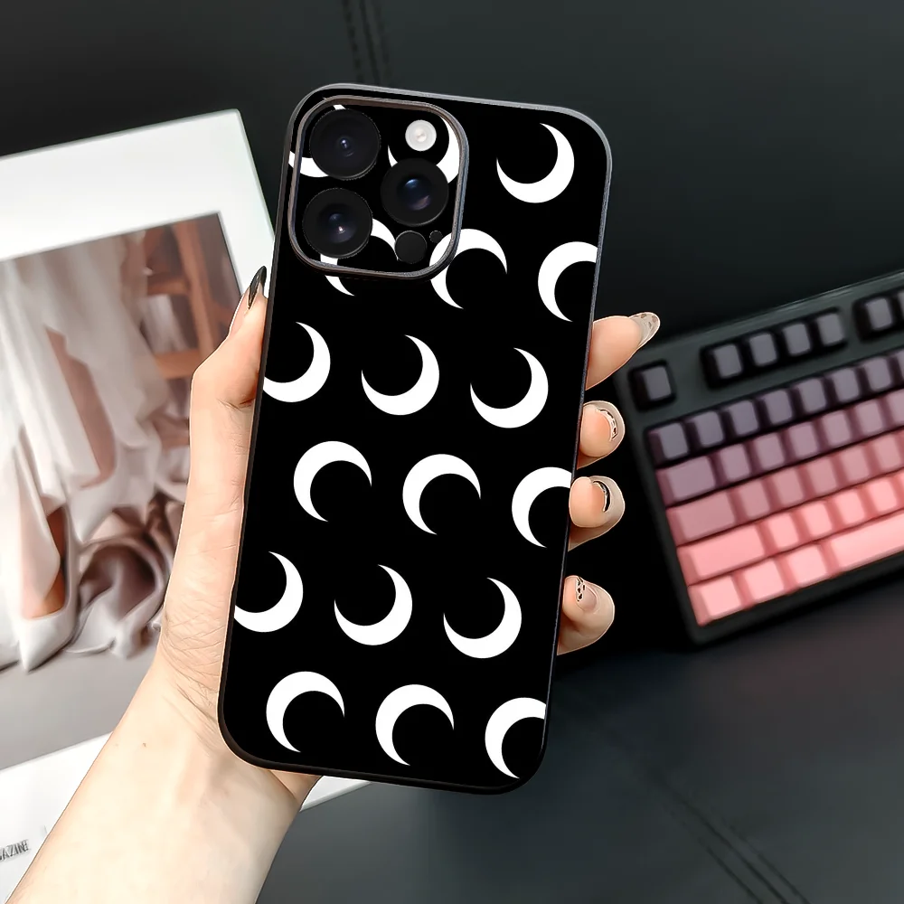 Crescent M-Marines Serre Design Phone Case For iPhone 16 15 14 13 12 11 PRO MAX PLUS Mini TPU Soft to Skin-friendly case